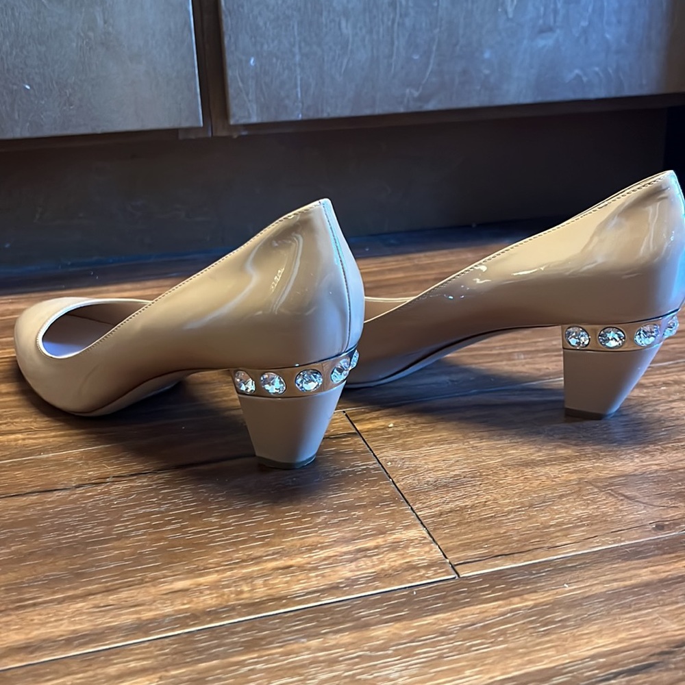 Miu miu heels with sparkles on the heel